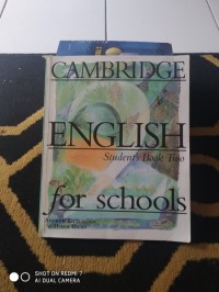 Cambridge English for Schools: Student's Book Two